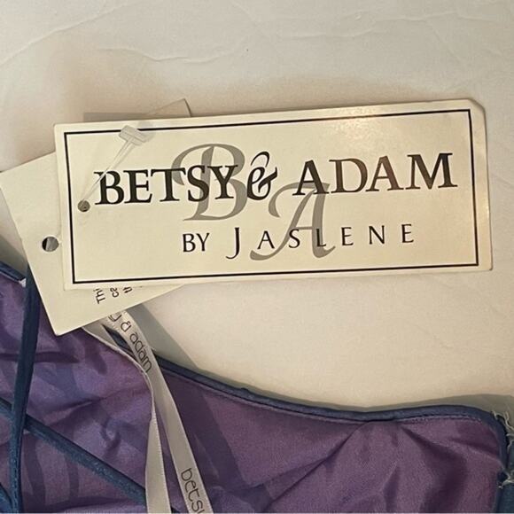 Betsy & Adam Iridescent Bluish Purple Sequins MermaidCore Maxi Dress NWT Size 10 - Picture 9 of 11